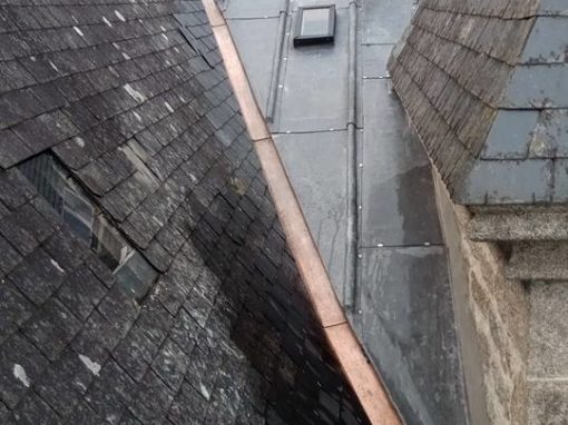 Rénovation toiture plomb Château de kerlut (1)